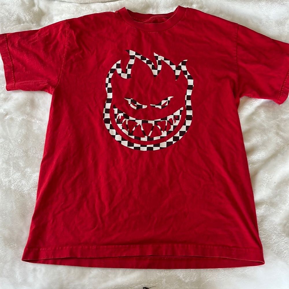 Spitfire red logo t shirt